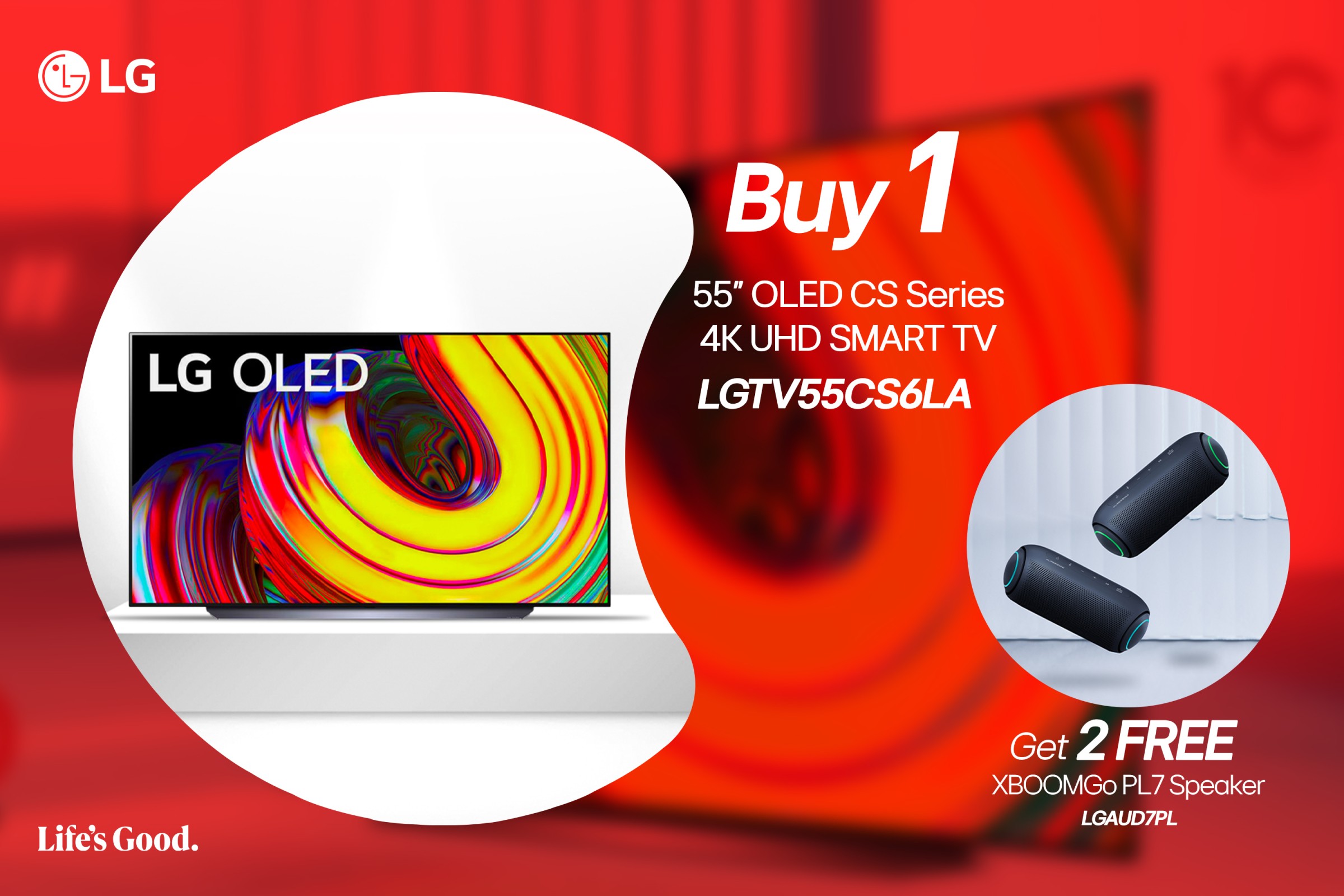 LG 55 Inch OLED CS Series 4K Smart TV