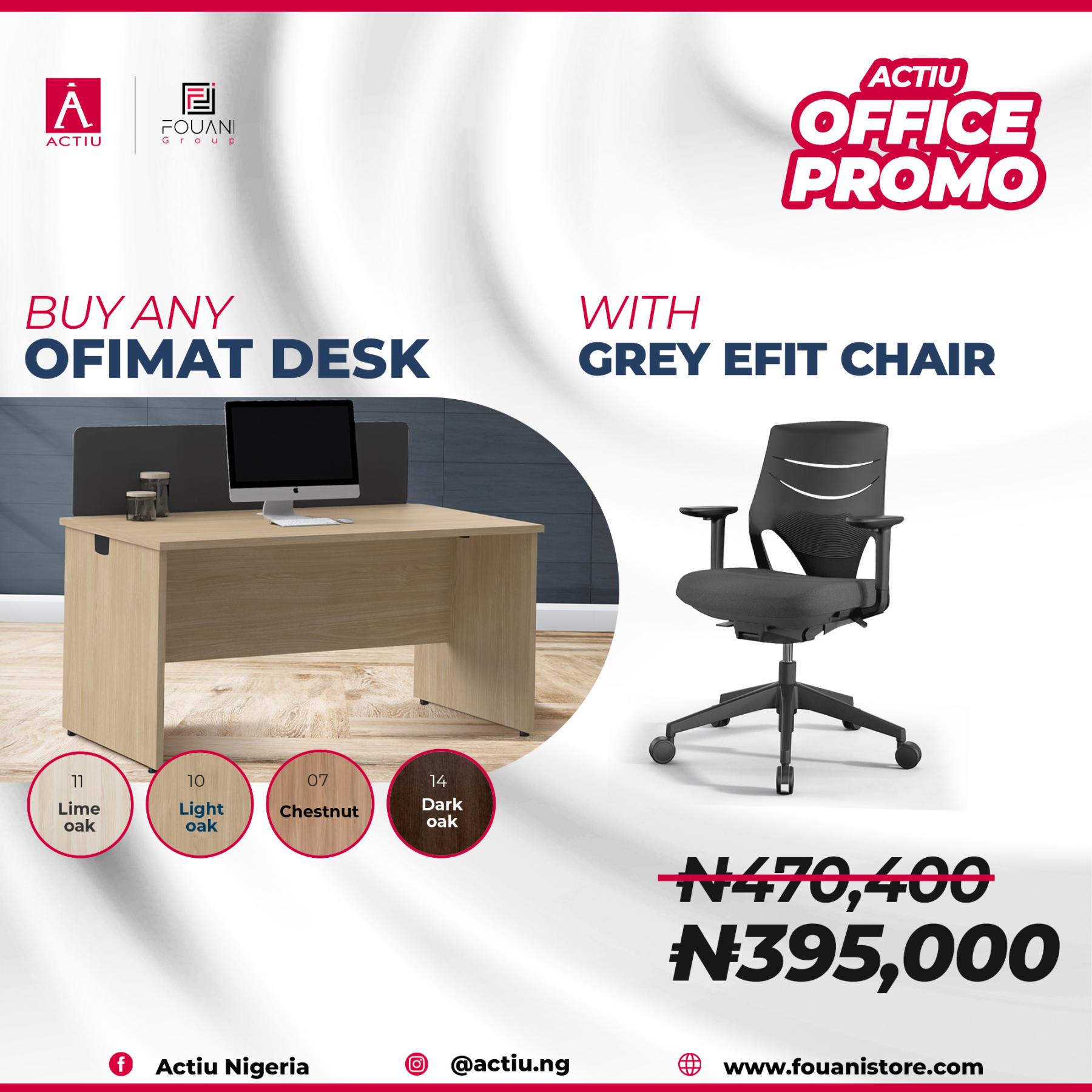 Actiu Ofimat Desk + EFIT Chair Promo