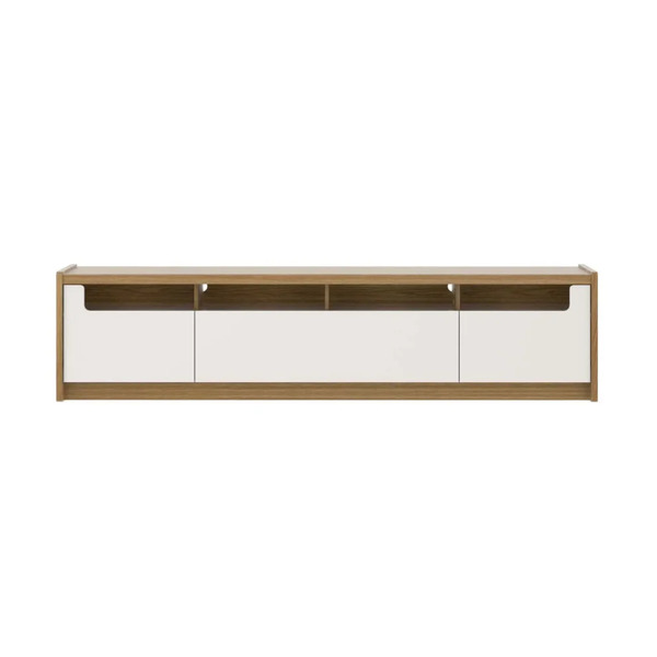 PROVINCIA OSLO TV STAND 2.2M OFF WHITE GLOSS/FREIJ