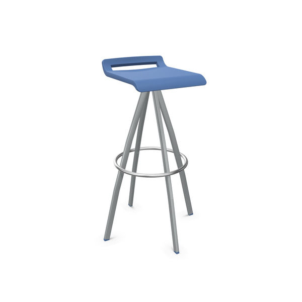 ACTIU MIT Stool Chair With Silver Legs