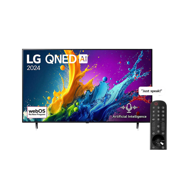 LG 65 Inch QNED AI QNED80 4K Smart TV AI Magic remote HDR10 webOS24