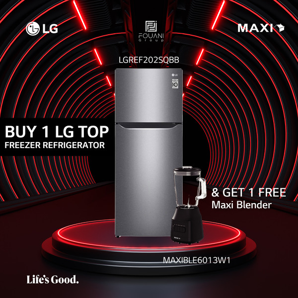 LG GR-B202SQBB 205L Top Freezer Refrigerator