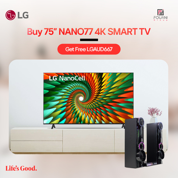 LG 75 Inch NanoCell NANO77 Series UHD 4K Smart TV 2023