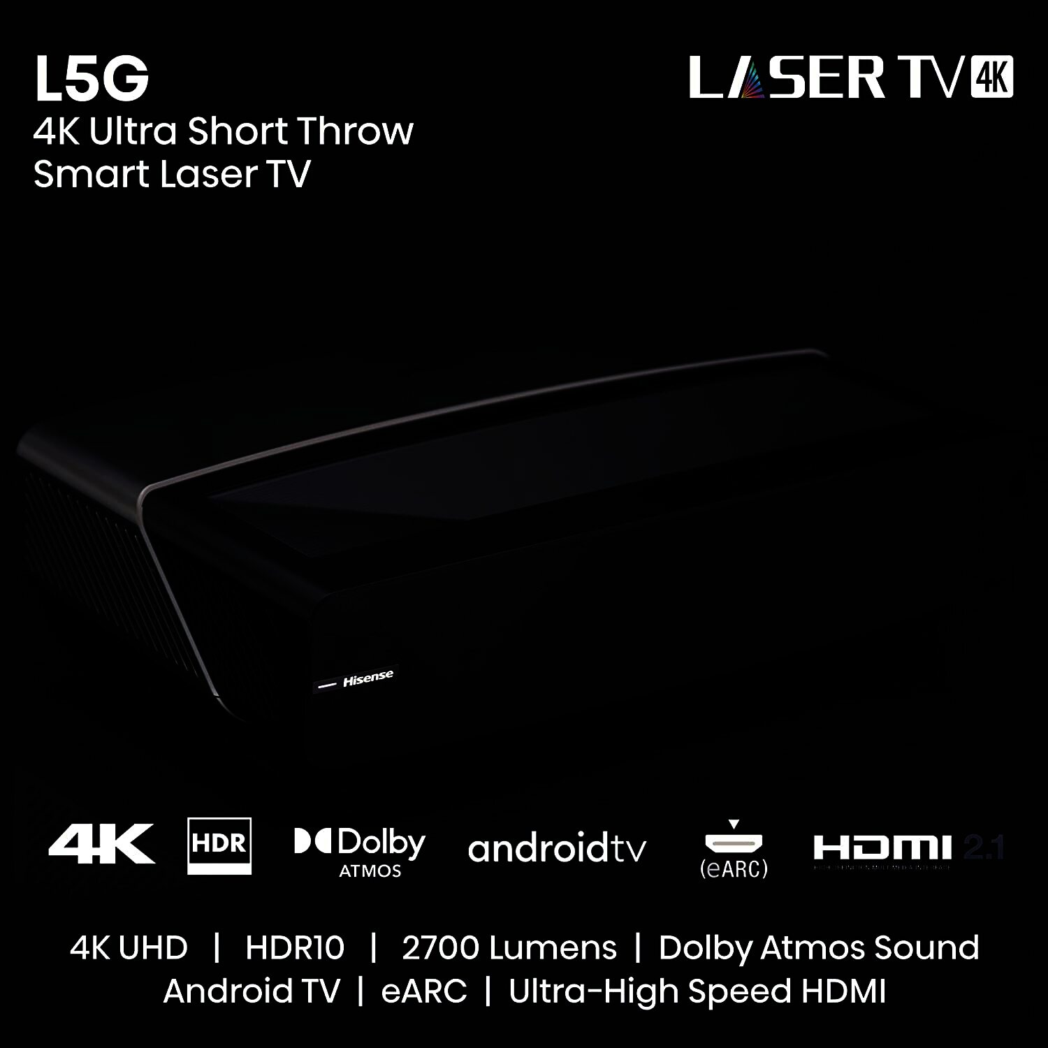 Hisense 100 Inch L5 Series Laser 4K HDR Smart TV