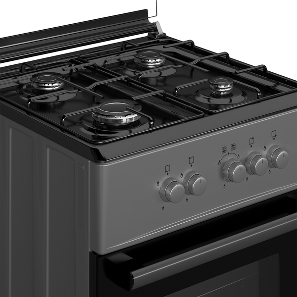 Maxi 60*60 4 Burner Gas Cooker Basic Black Gray