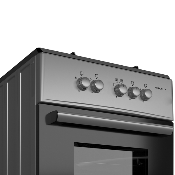 Maxi 60*60 4 Burner Gas Cooker Basic Black Gray