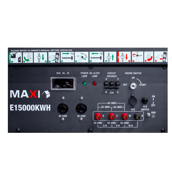 Maxi E15000KWH Generator 18.75 KVA - 3 PHASE