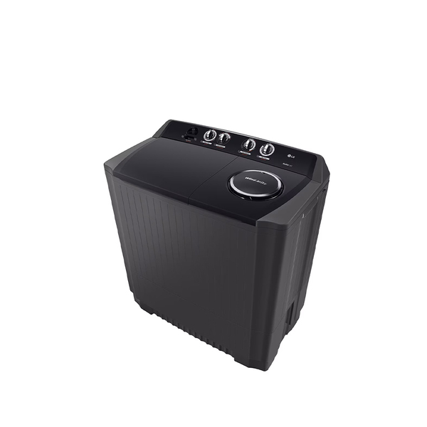 LG Twin Tub Washing Machine 15KG Wind Jet Dry, Roller Jet, 3 Wash Programs, Black Color