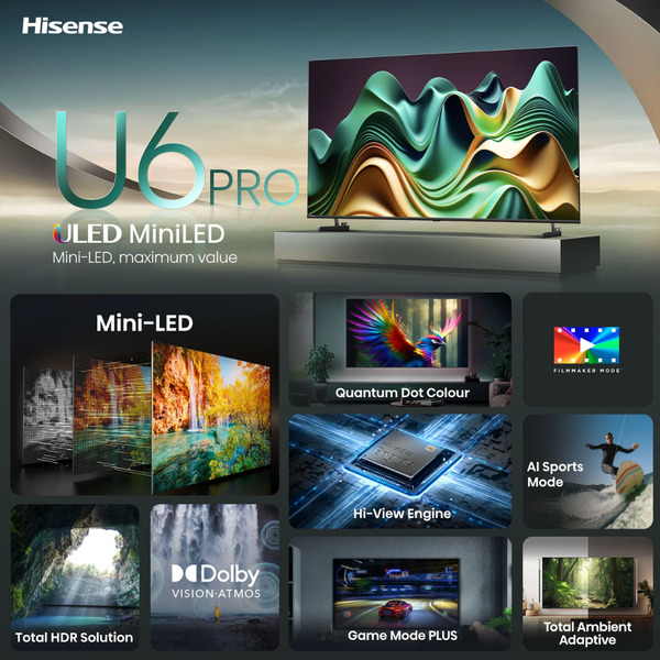 Hisense 75U6N Mini-LED ULED 4K TV