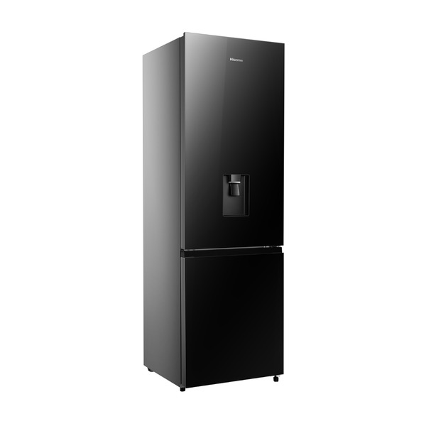 Hisense 349L Black Glass Refrigerator With Water Dispenser