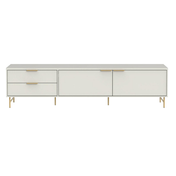 PROVINCIA YVES TV STAND 2.2M WHITE/DOURADO